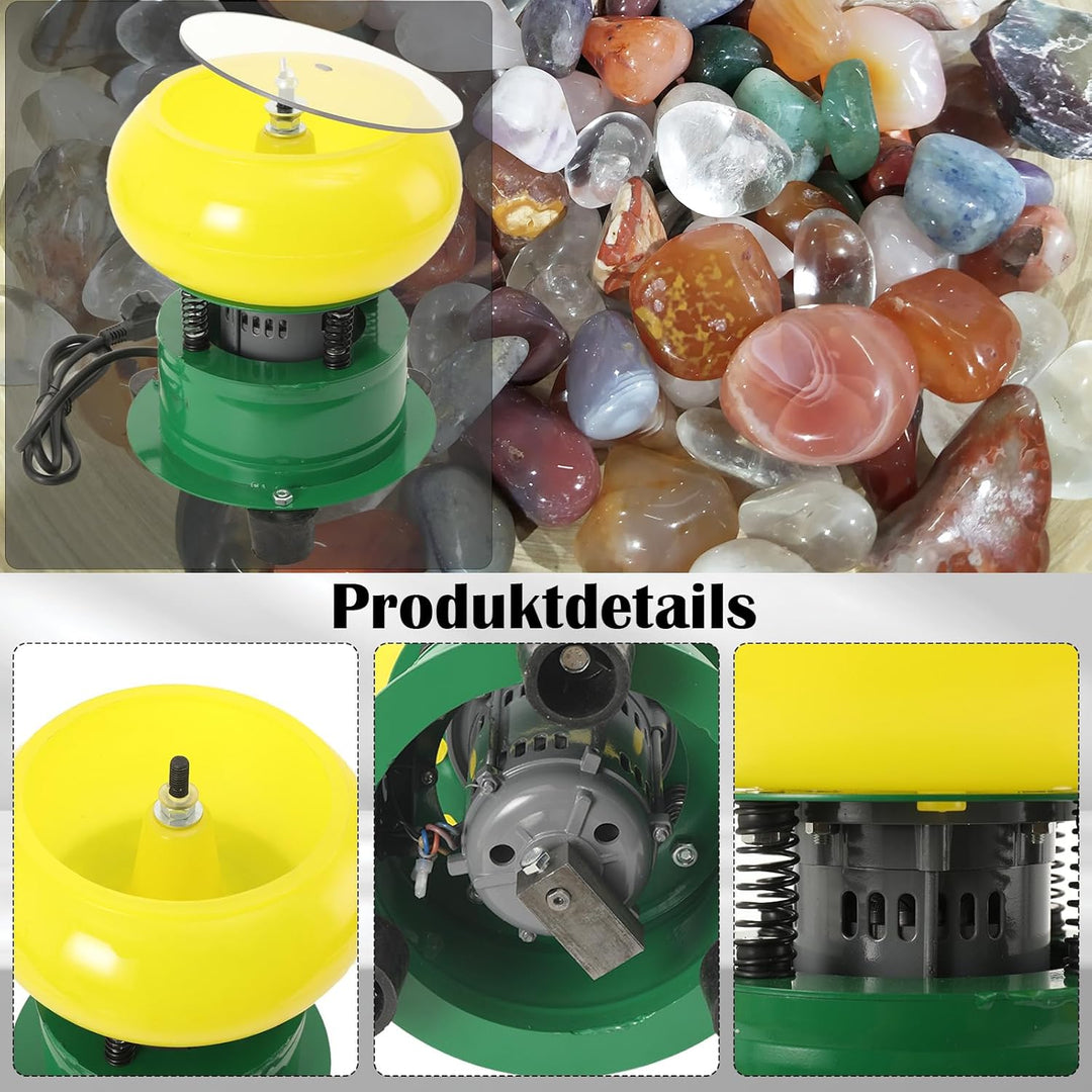 Poliermaschine 100 W vibrierende Poliertrommel Vibrationsbecher Polieren bis 5 KG, Rotary Jewelry Tu