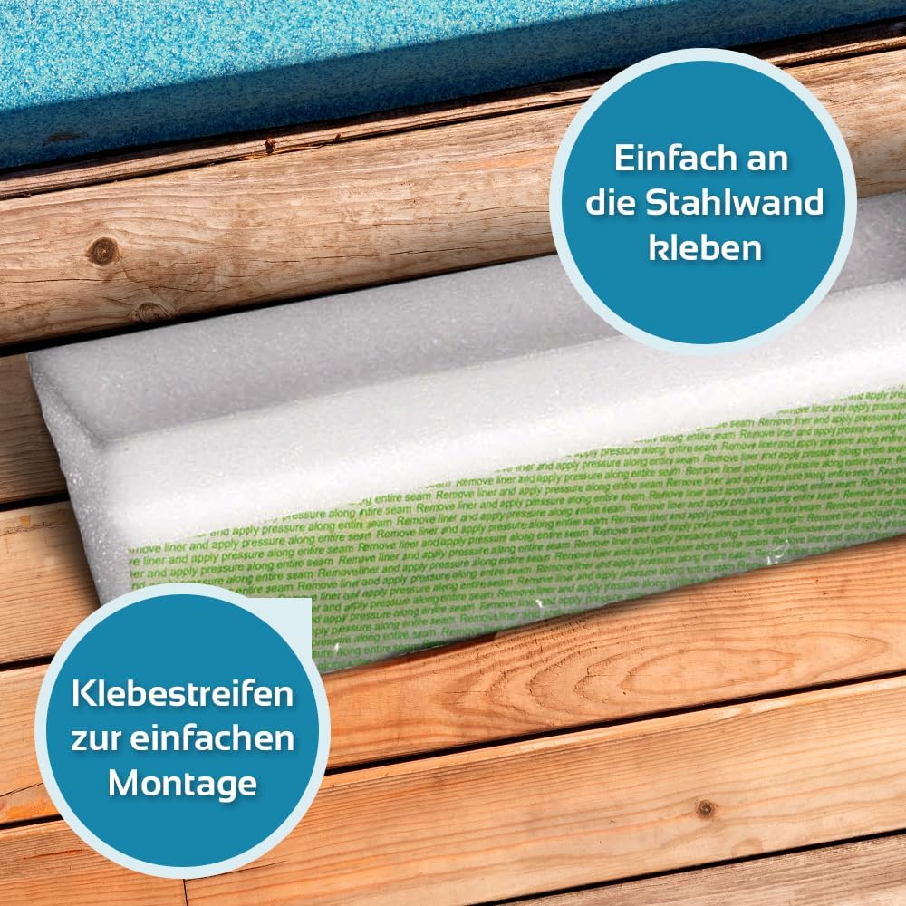 POOL Total Eckeinlagen für 8,00 x 4,00 m Ovalbecken - Erleichtern die Reinigung und schützen die Fol