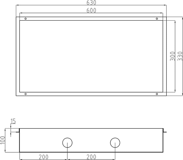 BERNSTEIN® Wandnische aus Edelstahl NT306010X randlos mit LED-Beleuchtung– 30 x 60 x 10 cm – Duschab