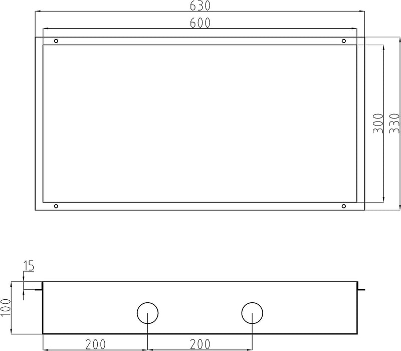 BERNSTEIN® Wandnische aus Edelstahl NT306010X randlos mit LED-Beleuchtung– 30 x 60 x 10 cm – Duschab