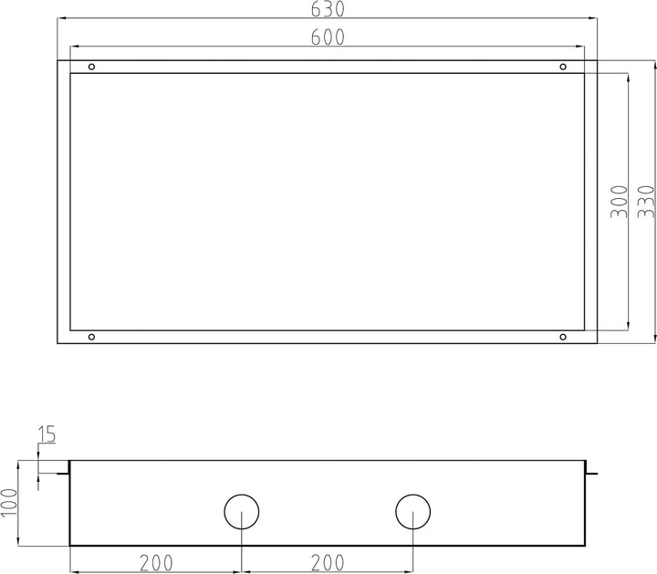 Bernstein® Wandnische aus Edelstahl NT306010X randlos mit LED-Beleuchtung– 30 x 60 x 10 cm – Duschab