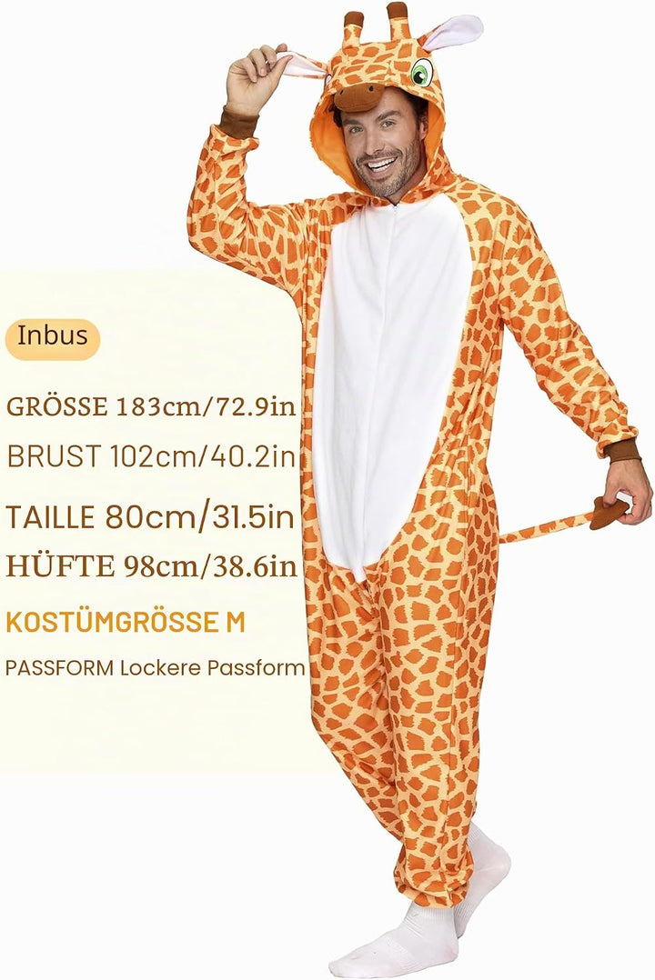 Spooktacular Creations Unisex Erwachsene Plüsch Pyjama Schlafanzug, Damen Herren Jumpsuit Jumpsuit G