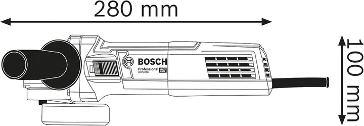 Bosch Professional Winkelschleifer GWS 880 (880 Watt, Scheiben-Ø: 125 mm, Leerlaufdrehzahl: 11.000 m