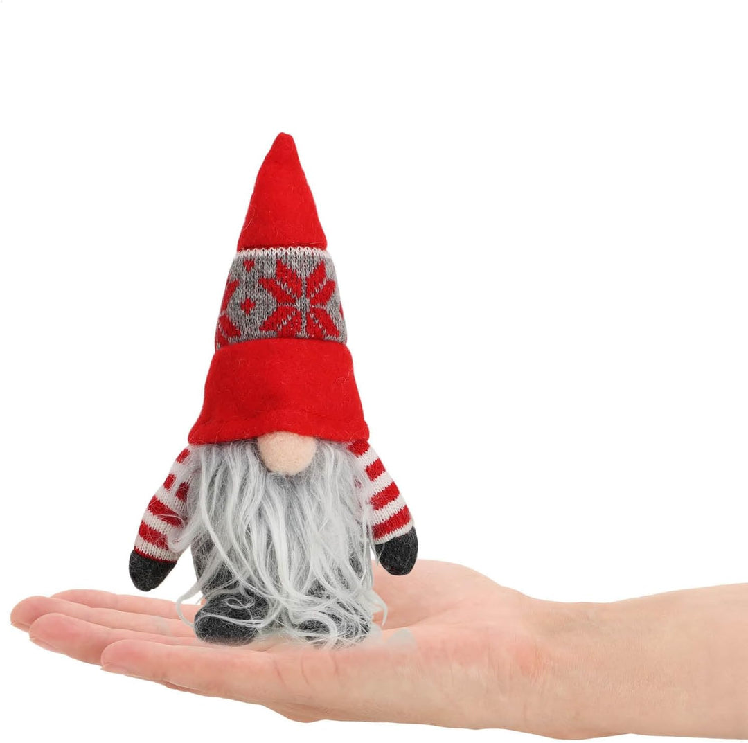 com-four® 3X Premium Weihnachts-Wichtel 18cm - winterliche Zwergen-Figur - Weihnachtsdeko - skandina