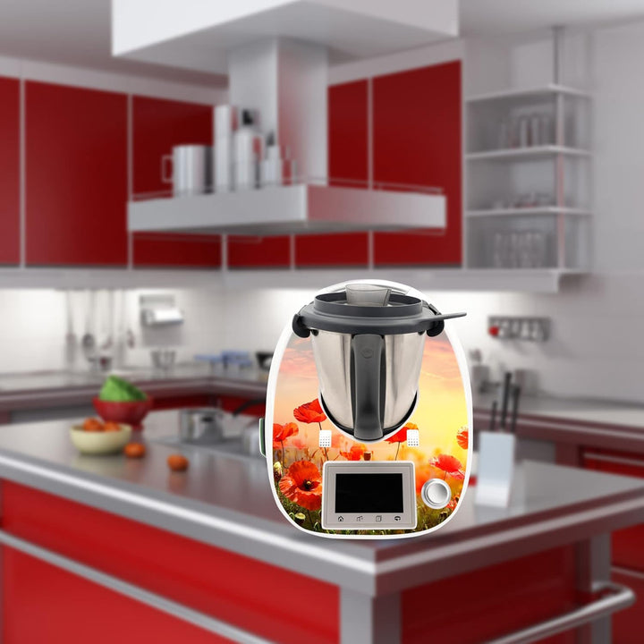 Deko Schutz Aufkleber kompatibel mit Küchenmaschine Thermomix TM5 Design Sticker Klebefolie Zubehör