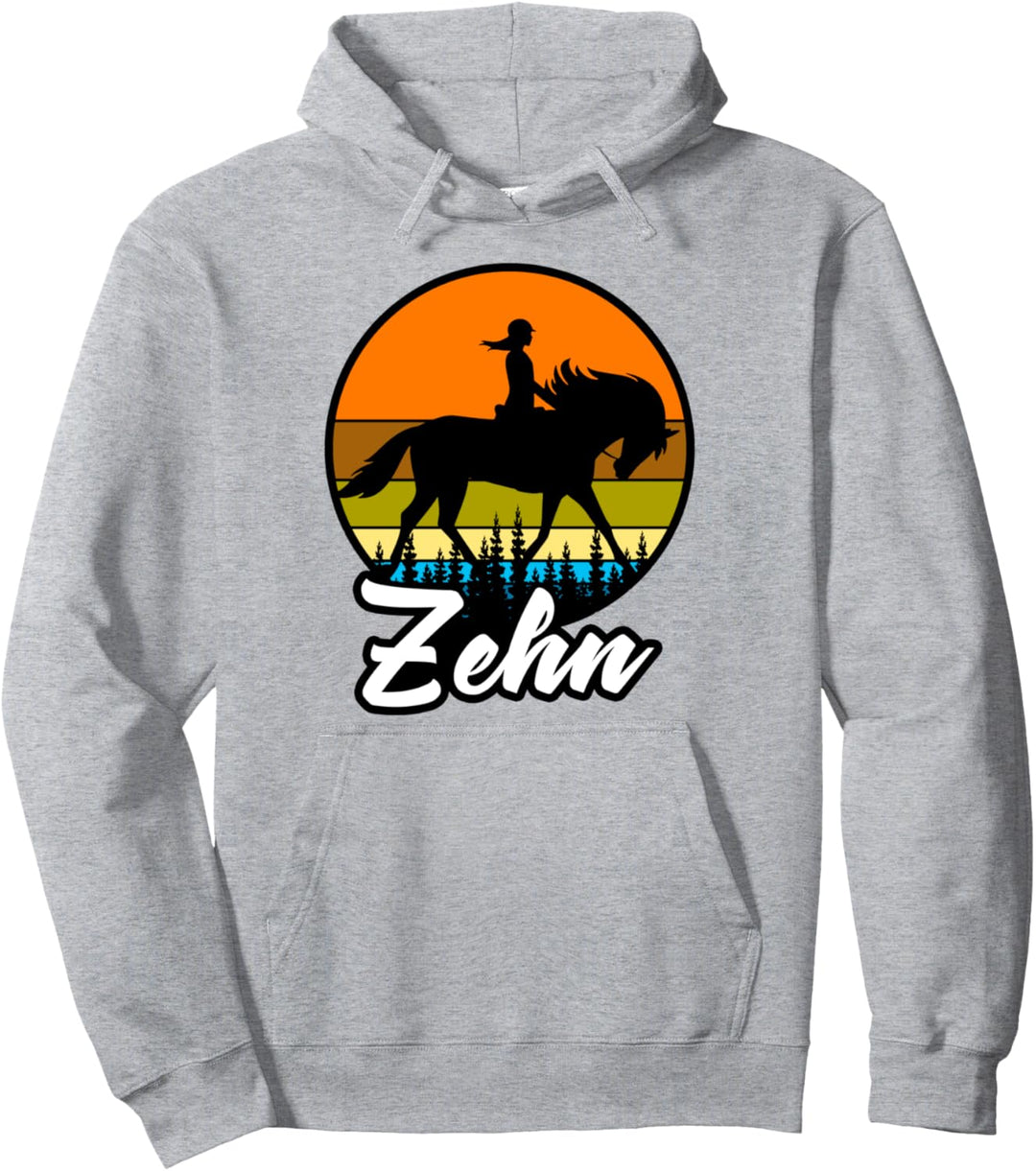 10. Geburtstag Reiterin Pferde Mädchen 10 Jahre Reiten Pferd Pullover Hoodie