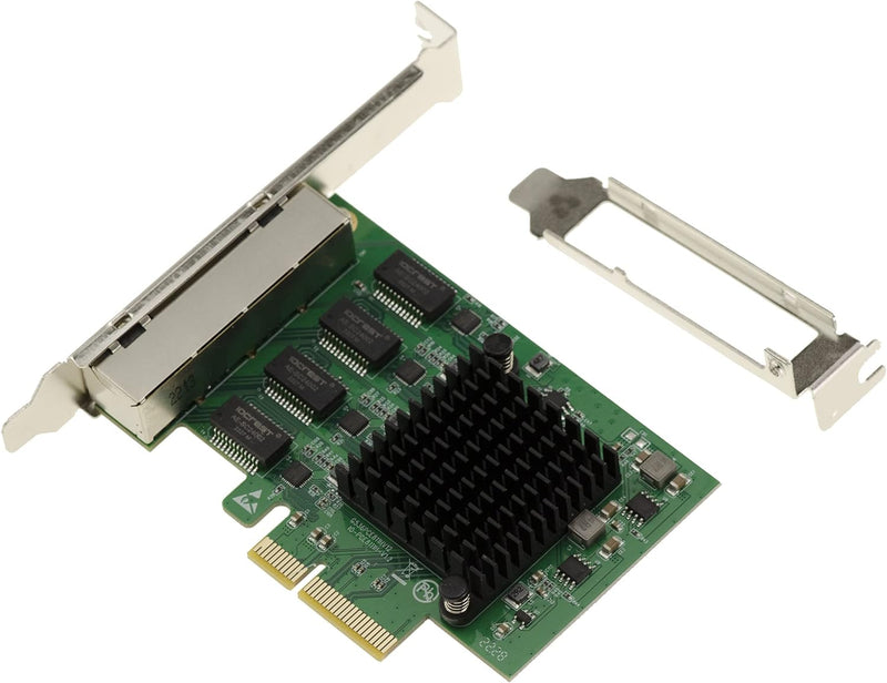 KALEA-INFORMATIQUE PCIe x4 Netzwerk-Controller-Karte mit 4 RJ45 Gigabit Ethernet 10 100 1000 Mbps LA