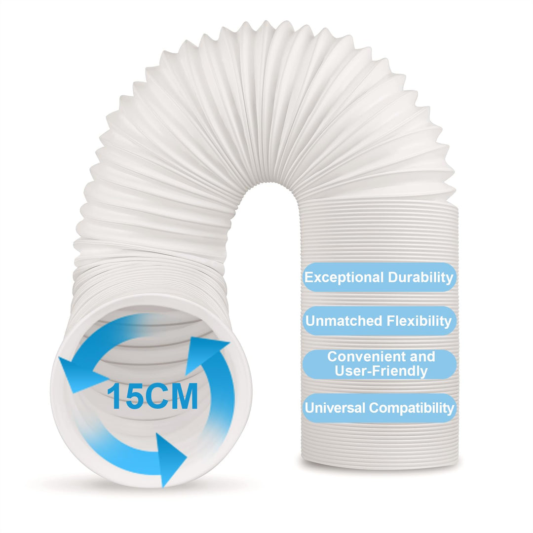 Abluftschlauch 150mm/130 mm, PVC Flexibel Abluftschlauch Klimagerat,Klimaanlage Schlauch HitzebestäN