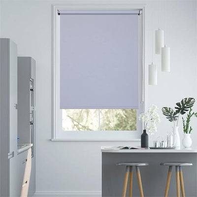 Eurohome Verdunkelungsrollo Thermo Rollo 100x130cm (Stoffbreite 96 cm) Hellgrau Klemmfix ohne Bohren