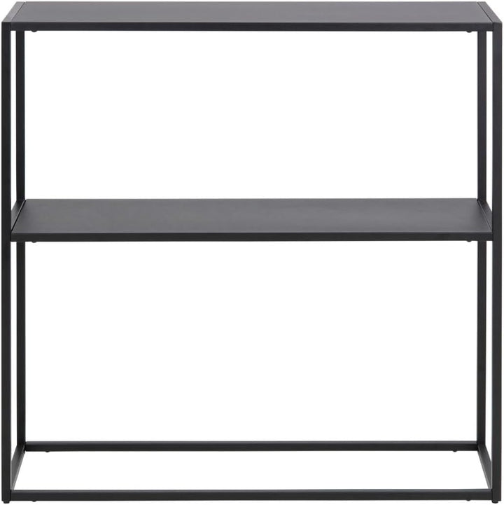 AC Design Furniture Nino Konsolentisch mit 1 Ablage, Industrieller aus Metall, Schwarzer Beistelltis