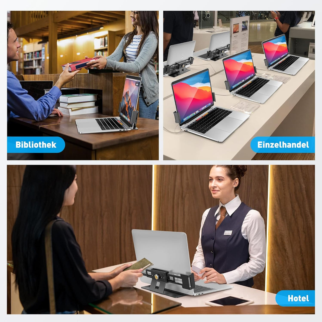 AboveTEK Laptop-Schliessstation, Aluminium-MacBook-Sicherheitsschloss mit sicherem Kupferzylinder, k