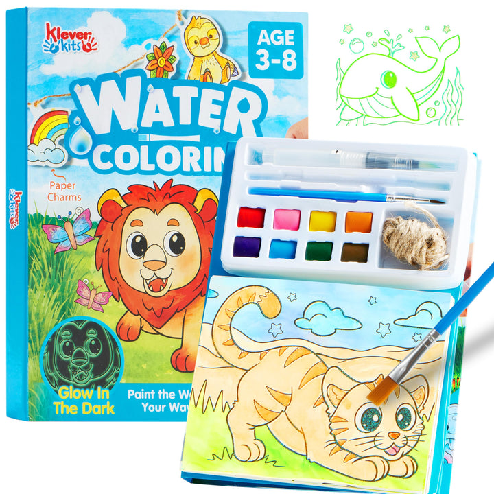 Klever Kits Aquarell-Malsets für Kinder ab 3 Jahren, Malbücher für Kleinkinder, Bastelspielzeug, Geb