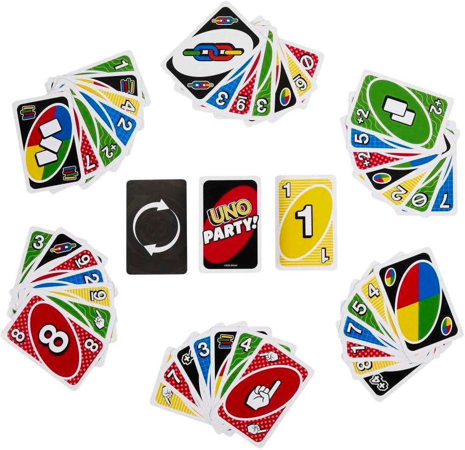 UNO Party - Spannendes Kartenspiel für grosse Gruppen, 6-16 Spieler, Neue Regeln &amp; schnelles Spielve