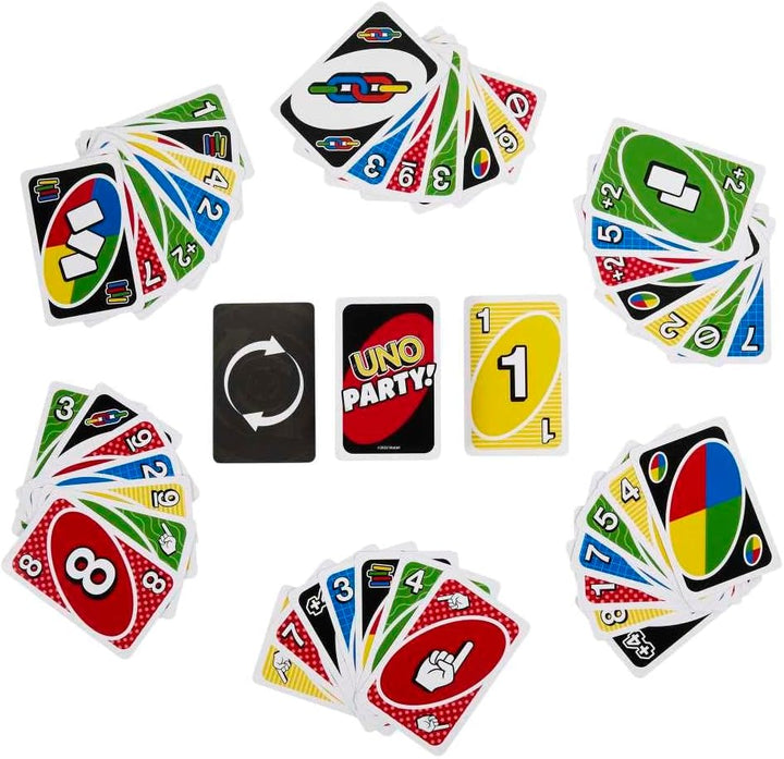 UNO Party - Spannendes Kartenspiel für grosse Gruppen, 6-16 Spieler, Neue Regeln &amp; schnelles Spielve