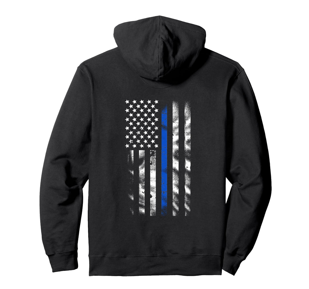 USA-Flagge Thin Blue Line Pullover Hoodie