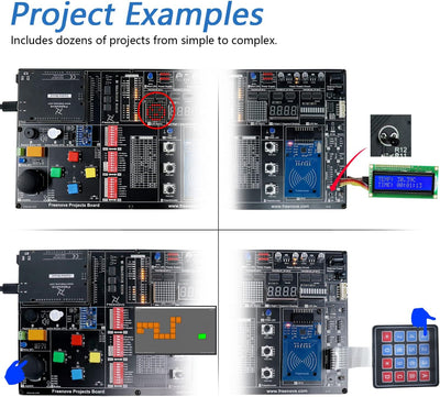 Freenove Projects Kit with Control Board V4 (Compatible with Arduino IDE), 238-Page Detailed Tutoria
