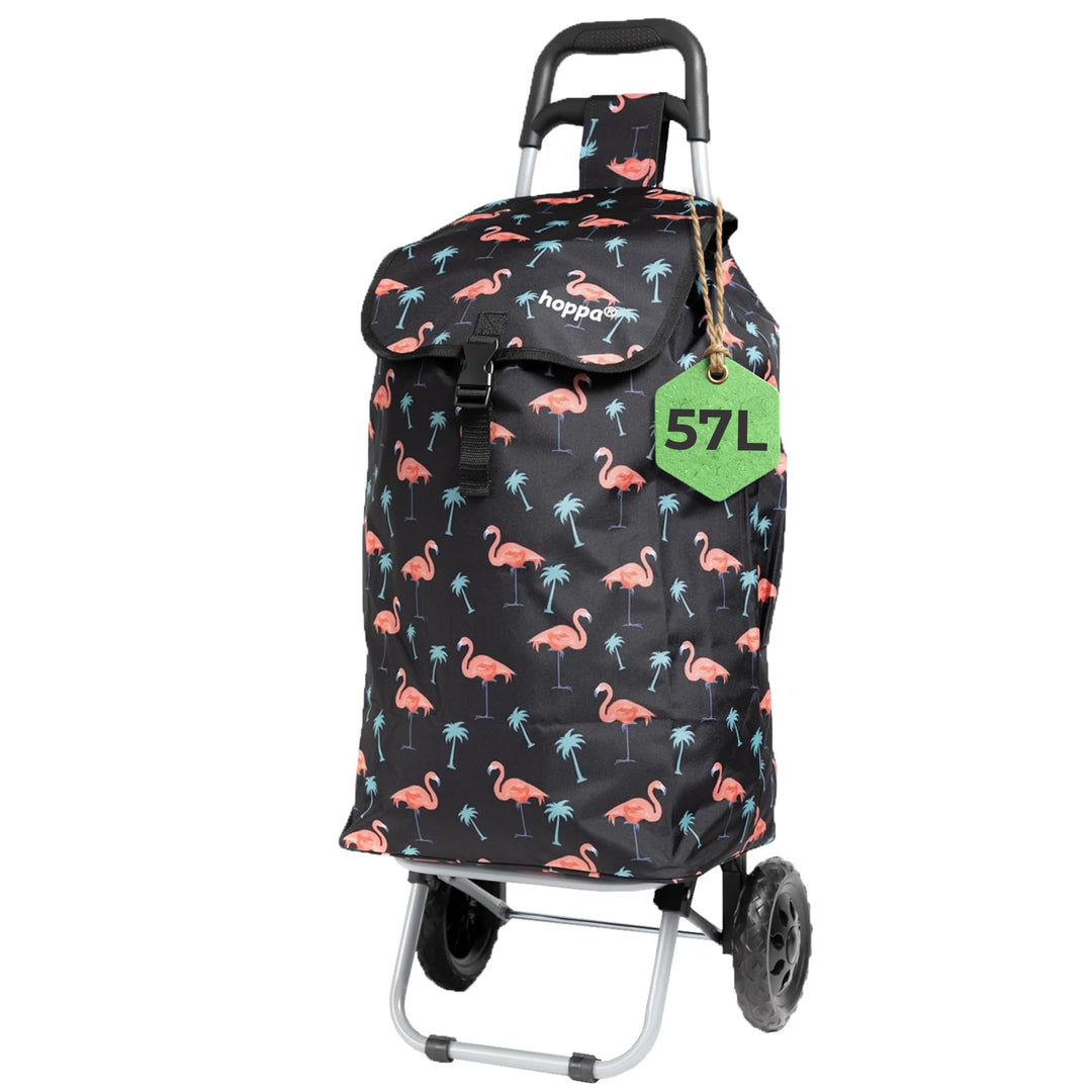 Hoppa 47L Stabiler Einkaufstrolley klappbar Shoppingtrolley multifunktional Einkaufsroller abnehmbar
