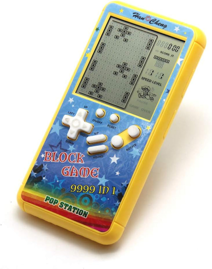 HLF Retro-Block-Spielekonsole Brick-Spielekonsole mit Farbschale und grossem Bildschirm, angetrieben