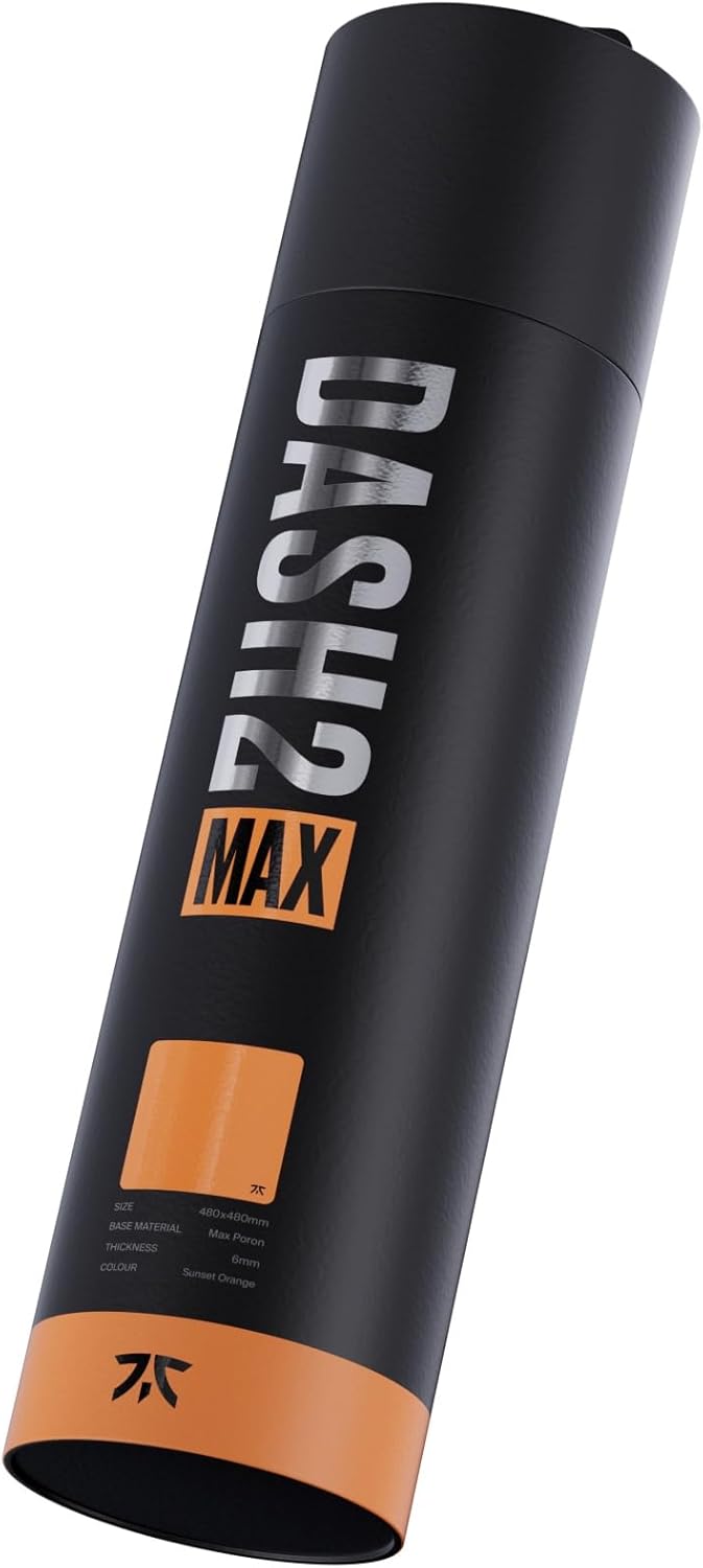 Fnatic MAX Dash L Pro Gaming Mouse Mat, Sunset Orange Textured Cloth Speed Surface, Water Resistant,
