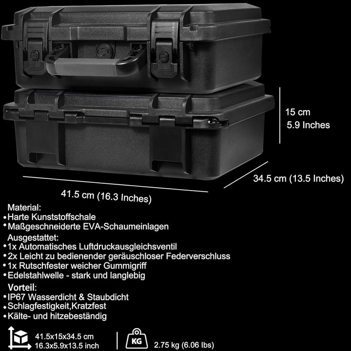 LEKUFEE Wasserdichter Hartschalenkoffer für DJI Mavic 3 Pro/DJI Mavic 3 Classic/DJI Mavic 3/Combo/Ci