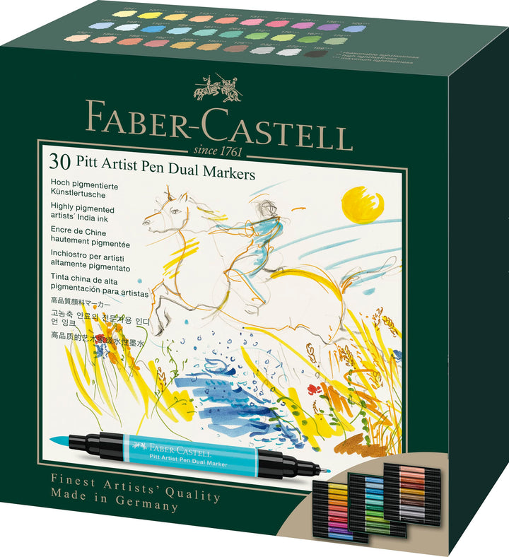 Faber-Castell PITT Artist Pen Dual Marker India Ink - 30 Stück