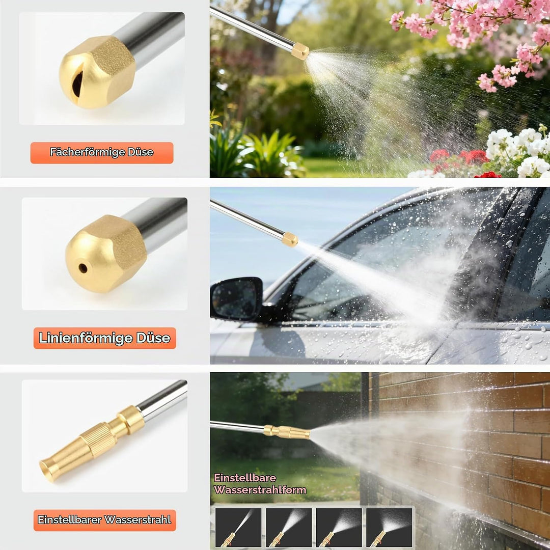 Jet Hochdruck-Hochdruckreiniger, Tragbare Hydrojet Hochdruckreiniger Gartenschlauch Ende, Glasfenste