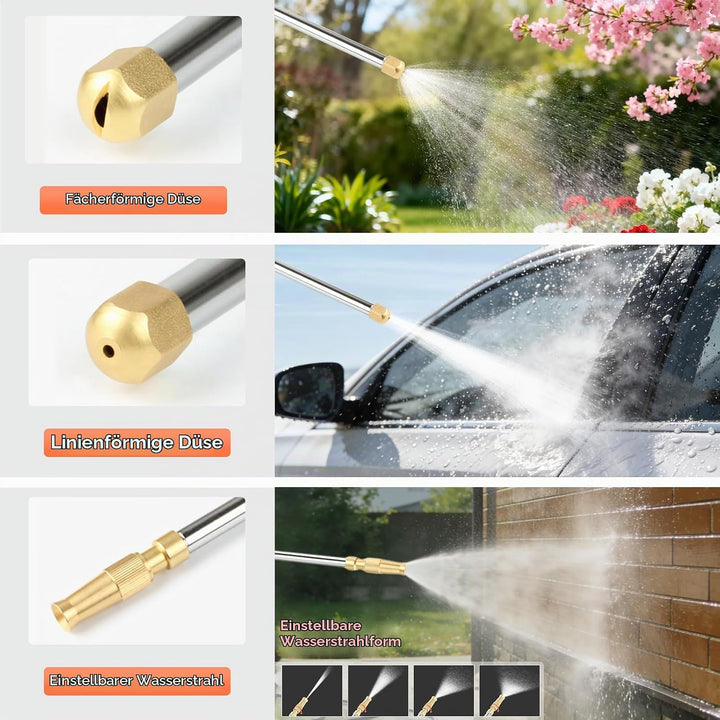 Jet Hochdruck-Hochdruckreiniger, Tragbare Hydrojet Hochdruckreiniger Gartenschlauch Ende, Glasfenste