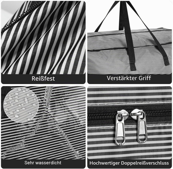 iespell Extra grosse, robuste Aufbewahrungsbeutel mit Deckel für Umzüge, starke Aufbewahrungsboxen m