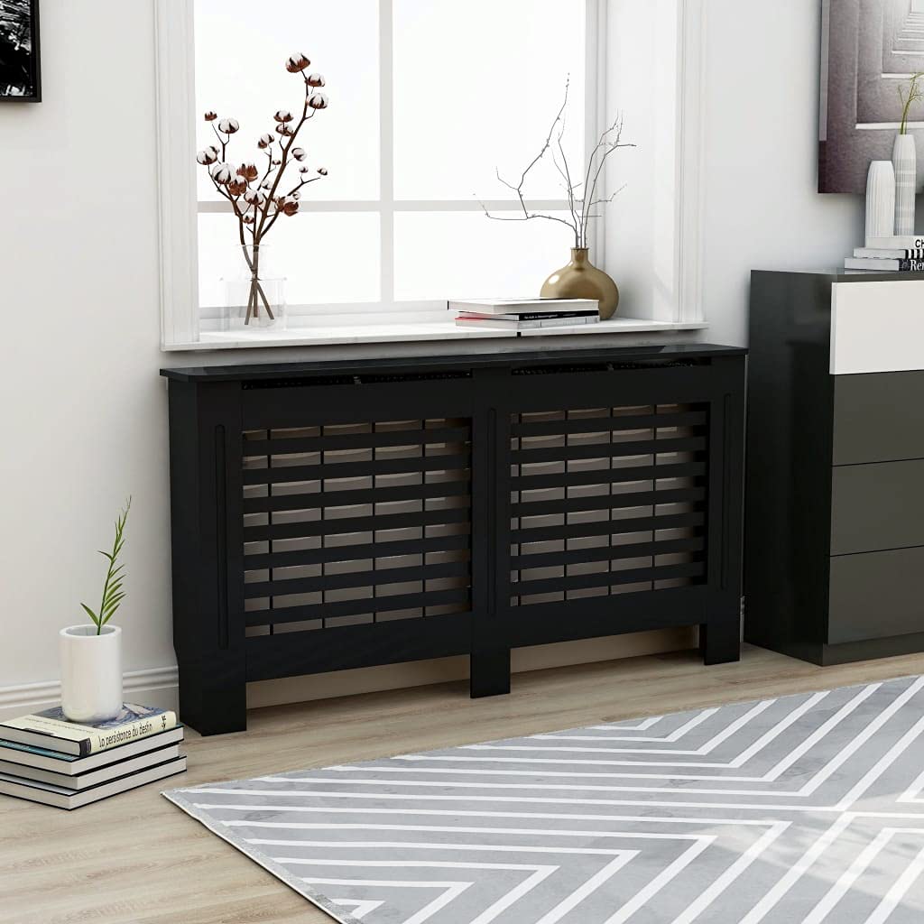 Wohnzimmer Heizkörperabdeckung 152x19x81.5 cm MDF Heizkörper Verkleidung Abdeckung Dekorative Latten
