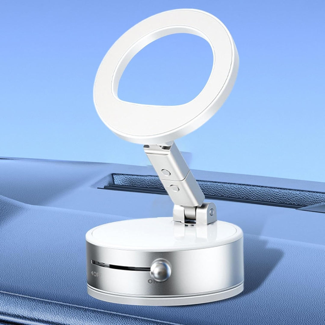 Générique Magnetische Halterung für Telefon im Auto, faltbare Halterung mit Saugnapf für Smartphone