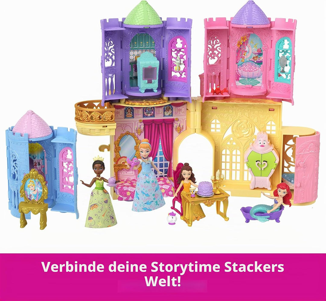 Mattel Disney Princess Tower Surprise Kleine Puppen &amp; Zubehör, stapelbare Spielsets mit 4 Überraschu