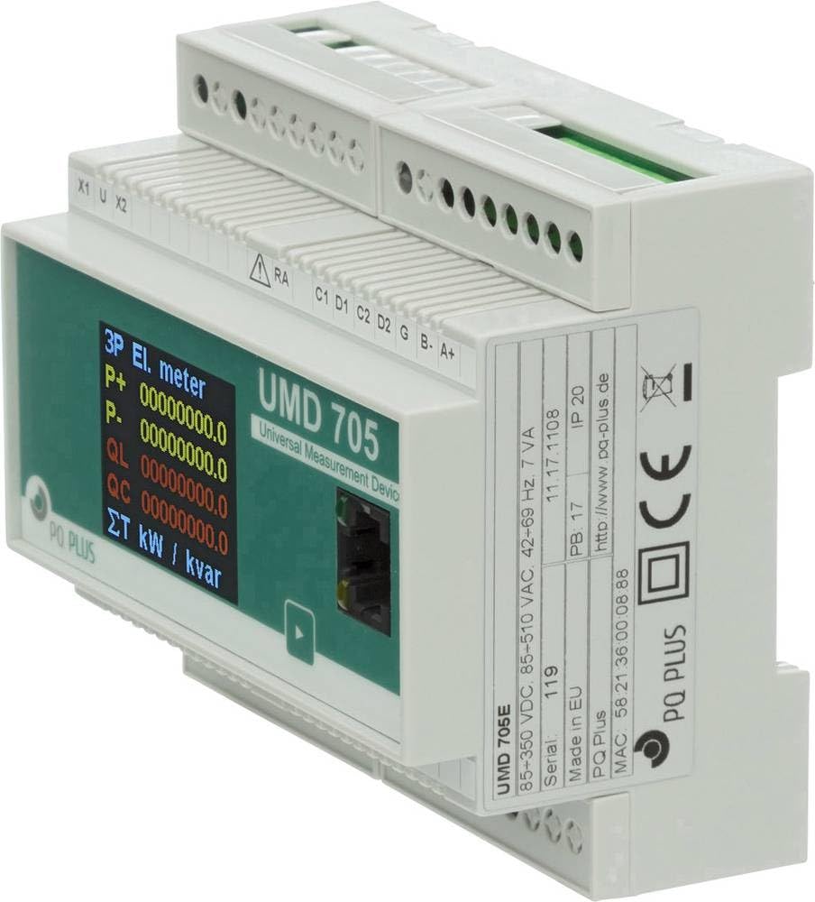 PQ Plus UMD 705E Digitales Hutschienenmessgeraet Universalmessgeraet - Hutschienenmontage UMD Serie