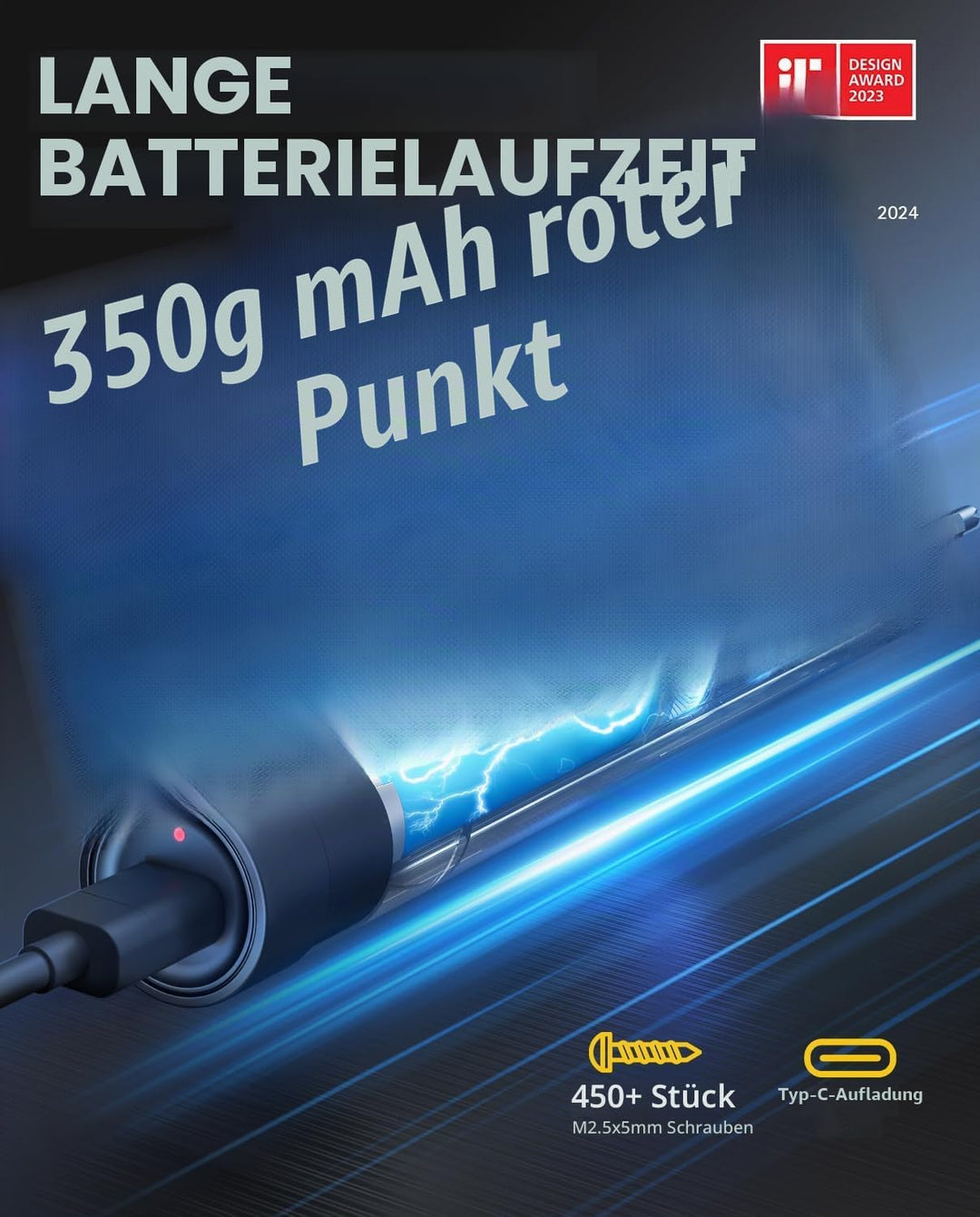 Fanttik E1 MAX Akkuschrauber，50 in 1 Magnetische Präzisions- Kit, 2 Gänge Drehmoment Elektro Schraub