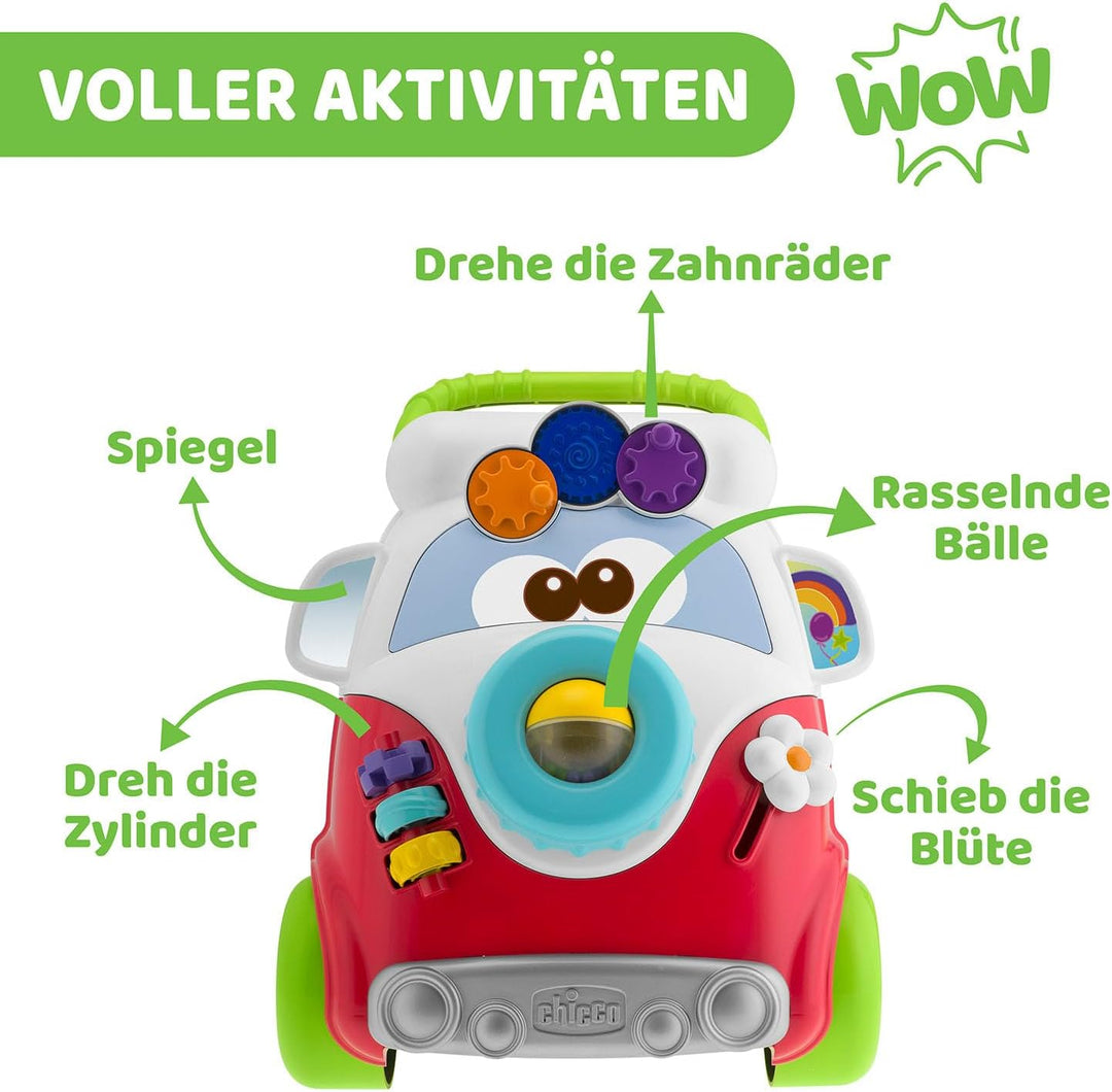 Chicco 00005905000000 - Lauflerner Bus Happy Hippie 2in1, Happy Hippie 2in1