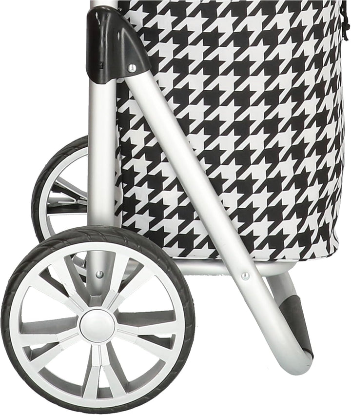 Beagles Alberic Einkaufstrolley mit Doppelrädern - Praktischer Boodschappen Trolley mit Ständer und
