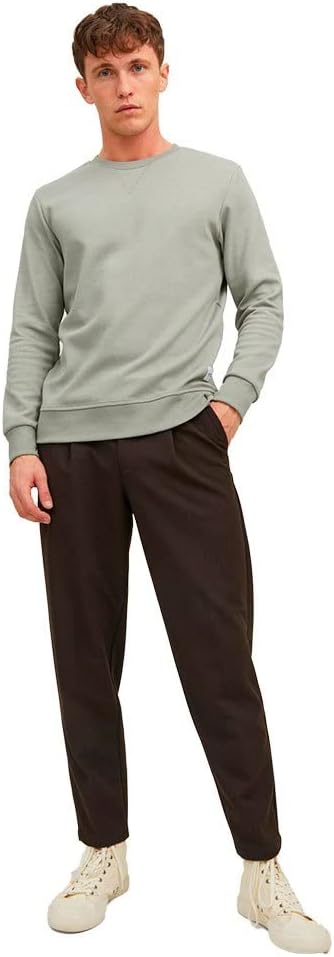 Jack & Jones Herren Jack & Jones Male Sweatshirt Einfarbig Sweatshirt Sweatpullover S Wrought Iron,