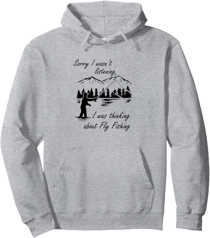 Hobbyfischer Angler Forelle Fliegenfischen Pullover Hoodie