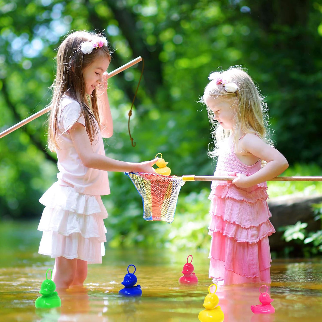AMLI 16x Enten Angeln Pool Wasserspielzeug - Angelspiel Enten mit Öse & Gewicht | Kinder Spielzeug E
