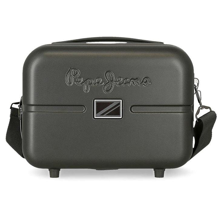 Pepe Jeans Accent Anpassbarer Kulturbeutel ABS-Toilettenbeutel Anthrazit, ABS-Toilettenbeutel Anthra
