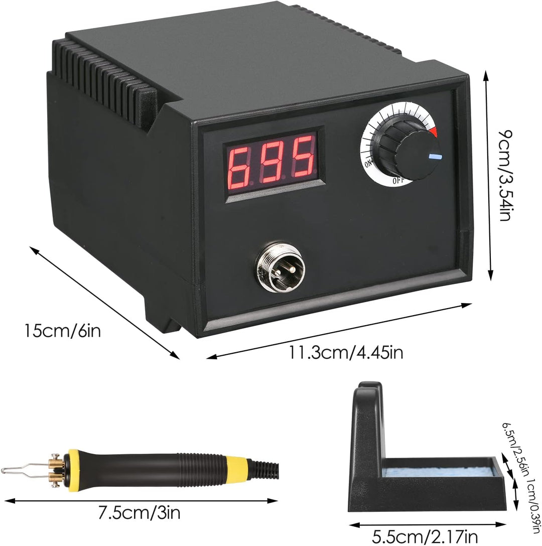 Pyrographie Gerät Holzbrenner Set, 35-700°C Temperatur einstellbar mit 33 Brennspitzen, Digitalanzei