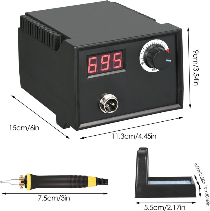 Pyrographie Gerät Holzbrenner Set, 35-700°C Temperatur einstellbar mit 33 Brennspitzen, Digitalanzei