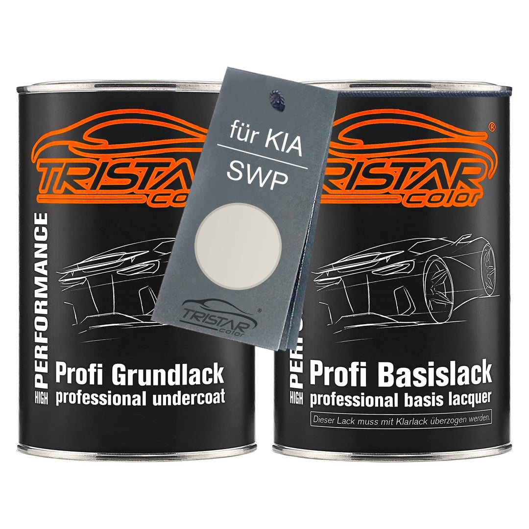 TRISTARcolor Autolack Set Dose spritzfertig für KIA SWP Snow White Perl/Blanc Perle Nacre Grundlack
