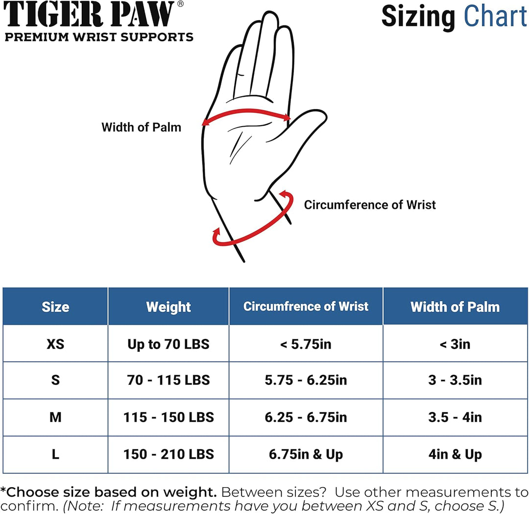 Tiger Paw Authentic Gymnastics Wrist Supports (Sold in Pairs), Competition-Grade Guards, Adjustable