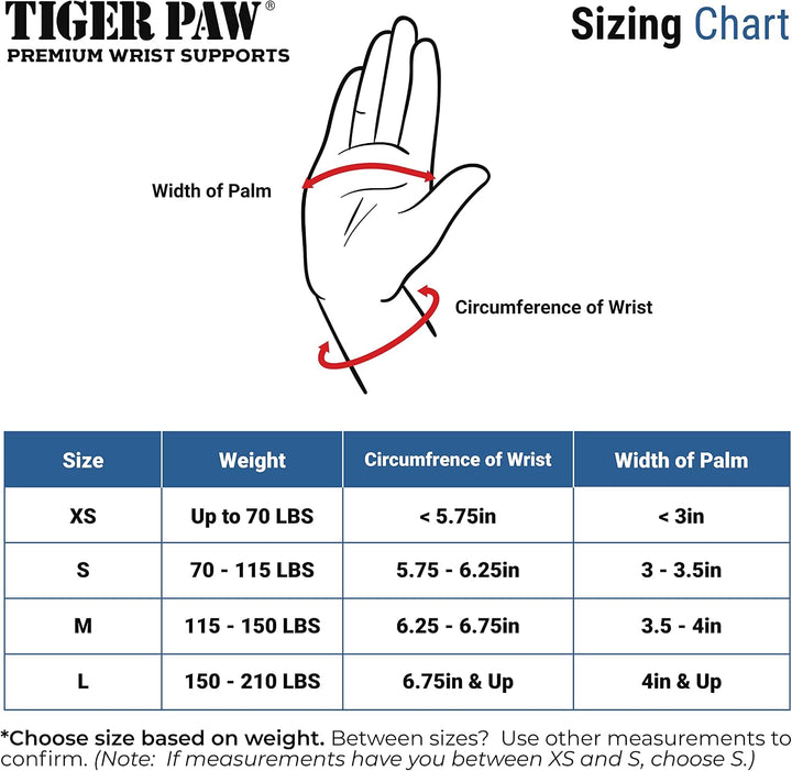 Tiger Paw Authentische Gymnastik-Handgelenkbandagen (paarweise) – Original Wettkampfgymnastik-Handge