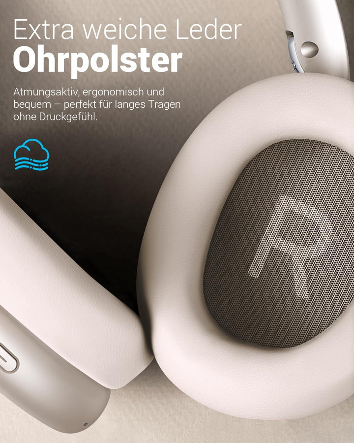 Wentronic Y01 Noise-Cancelling-Kopfhörer, Kabellose Over-Ear-Kopfhörer, Bluetooth 5.3, Hi-Res Sound,