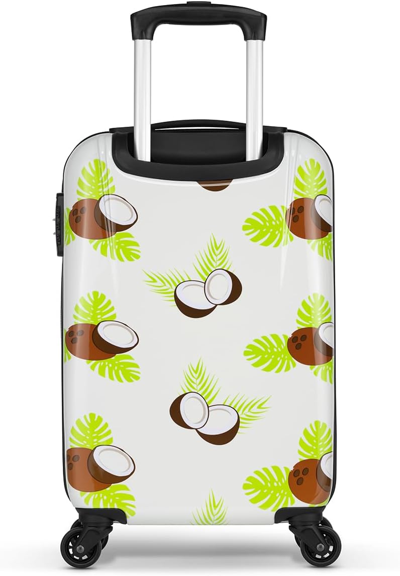 Handgepäck Koffer mit 4 Rollen 53x35x20cm - Hartschalen Kabinentrolley - Zahlenschloss - 33L - Crazy