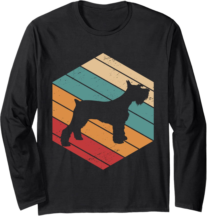 Schnauzer Hund - vintage Langarmshirt