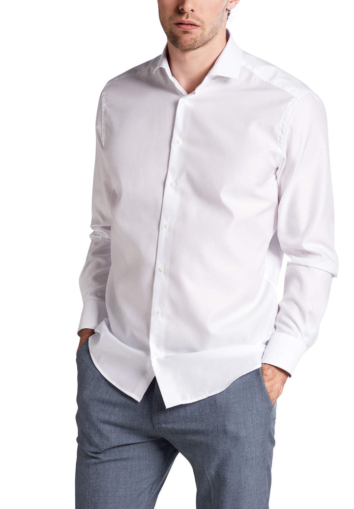 eterna Langarm Hemd Modern Fit Twill unifarben