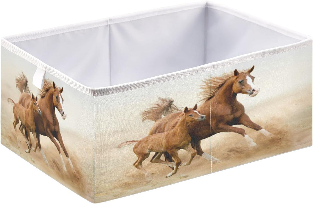 Vnurnrn Laufendes Pferd Kunst Kleidung Spielzeug Box Faltbare offene Aufbewahrungsboxen Organizer gr
