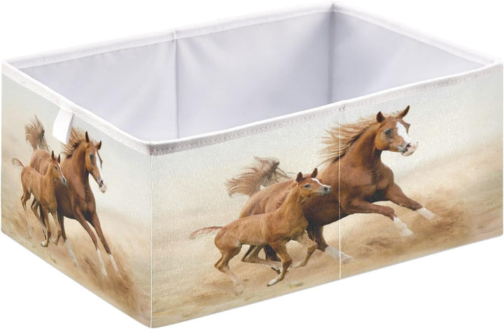 Vnurnrn Laufendes Pferd Kunst Kleidung Spielzeug Box Faltbare offene Aufbewahrungsboxen Organizer gr